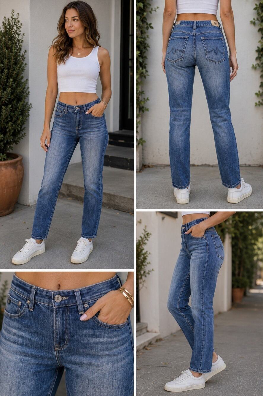 AG Adriano Goldschmied Stevie Ankle Jeans 26R Slim Straight Ankle Made USA